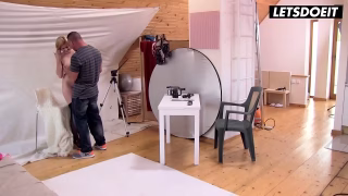 Deepthroat at the Photoshoot… Blonde Bombshell Gags on the Photographer