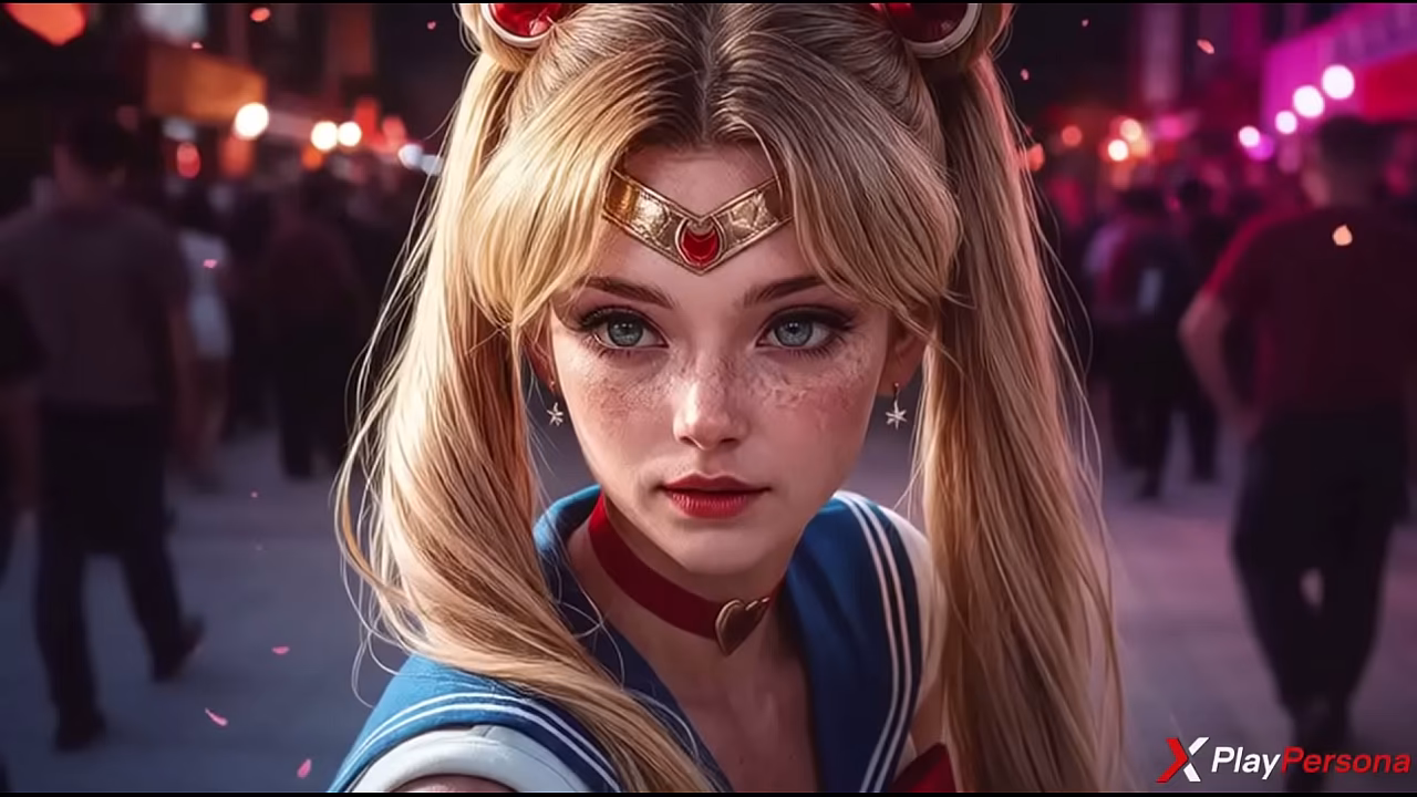 A hot cosplayer wasn’t afraid to take on the challenge and accepted a sex battle in front of the audience [AI]